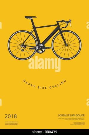 Cycling Poster Design Template Vector Illustration Stock Vector Image