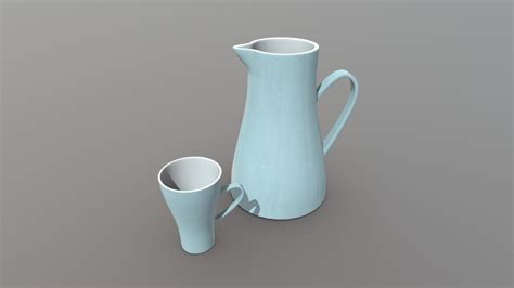 Jug And Mug Buy Royalty Free 3d Model By Plaggy [e287d29] Sketchfab Store