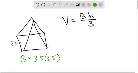 SOLVED The Side Length Of The Base Of A Square Pyramid Is 30