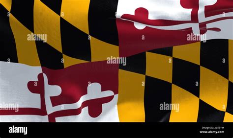 The Us State Flag Of Maryland Waving In The Wind Maryland Is A State