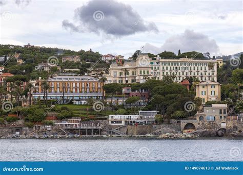 View Of Santa Margherita Ligure From The Sea In Italy Editorial Stock