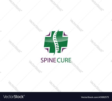 Creative chiropractic spine concept logo design Vector Image