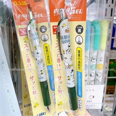 日本帶回 日本製 Pentel Energel 史努比 Snoopy 糊塗塔克 05mm 極細 原子筆 鋼珠筆 圓珠筆 蝦皮購物