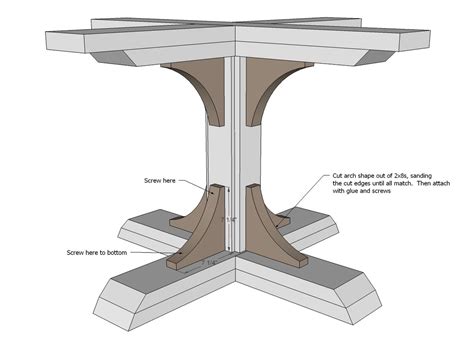 Ana White Square Pedestal Table Diy Projects