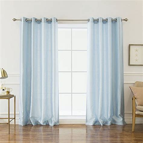 Quality Home Faux Silk Curtains Stainless Steel Nickel Grommet Top