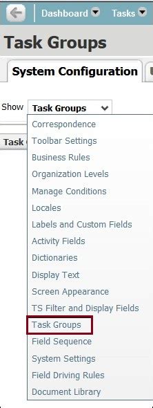 Configuring Task Groups