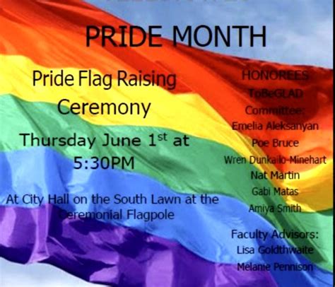 Pride Flag Raising Ceremony June 1 Fig City News