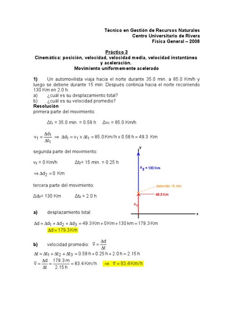 Pdf Cinem Tica Posici N Velocidad Velocidad Media Velocidad