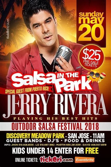 Jerry Rivera En Concierto Salsa In The Park Tickeri Concert