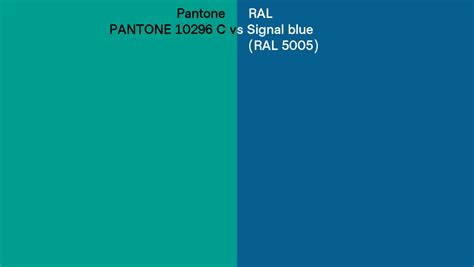 Pantone 10296 C Vs RAL Signal Blue RAL 5005 Side By Side Comparison