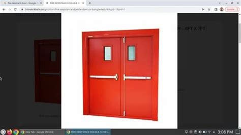 Kg Density Rockwool Filled Mild Steel Emergency Exit Door Powder