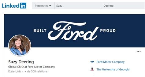 Ford Débauche La Responsable Marketing D E Bay Suzy Deering