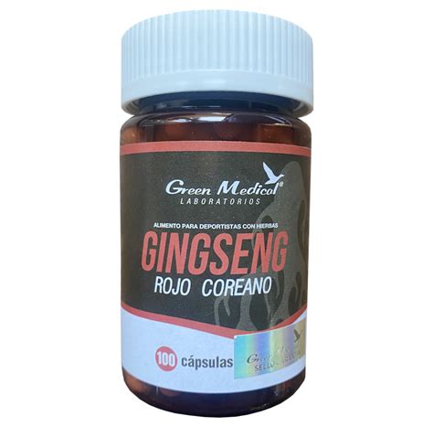 Gingseng Rojo Coreano 100 Cápsulas Green Medical Agro Newen