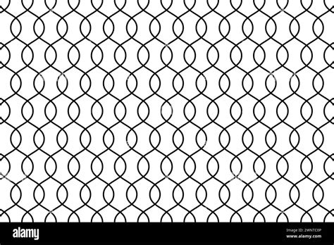 Chain Link Fence Seamless Pattern Vector Illustration Stock Image