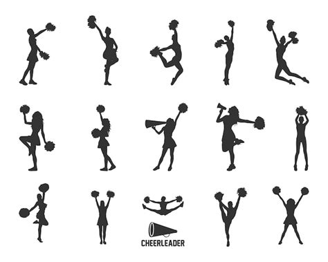 Premium Vector Cheerleader Silhouette Cheerleader Svg Cut Files Cheer