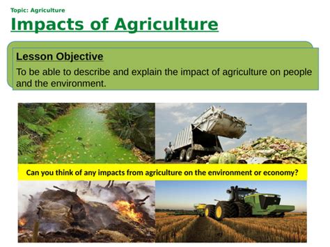 Impacts of Intensive Agriculture | Teaching Resources