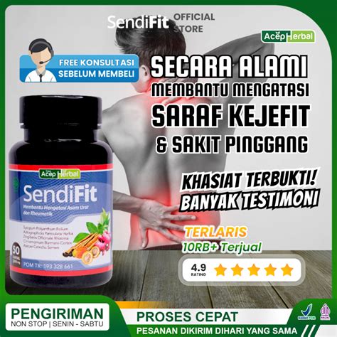 Jual Obat Saraf Kejepit Dan Sakit Pinggang Sendifit Acep Herbal