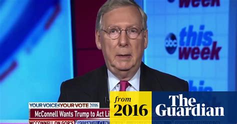 Mitch Mcconnell Refuses To Say Donald Trump Is Qualified To Be