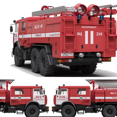 Fire Truck 3D Models 2023 by 3d_model_tifotizi | 3DOcean