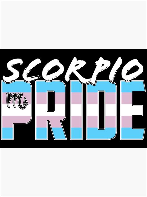 Scorpio Transgender Pride Flag Zodiac Sign Poster For Sale By Valador