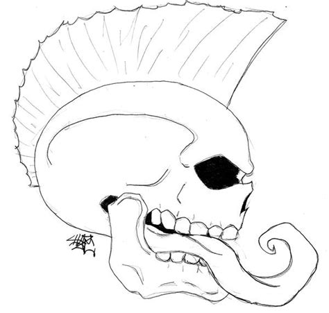 Skull Mohawk by Haze510 on DeviantArt