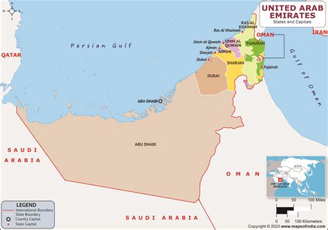 United Arab Emirates Regions And Capitals List And Map List Of Regions And Capitals In United