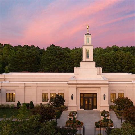 Raleigh Temple Aerial Sunset - LDS Temple Pictures