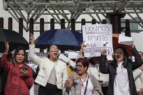 Contin An Protestas De Trabajadores Del Poder Judicial En Puebla