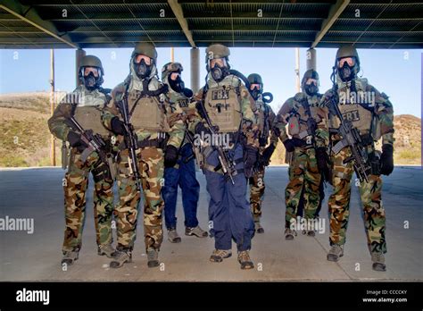 Fbi Swat Special Weapons And Tactics Team Members Wear Specialized