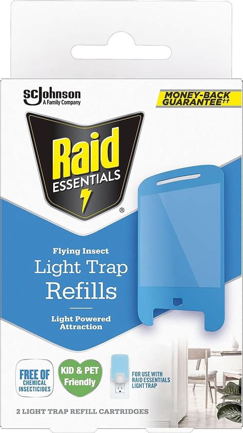 Raid Essentials Flying Insect Light Trap Refills 2 Light Trap Refill