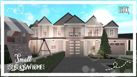 Small Two Story Suburban Home Bloxburg Speedbuild 110k 1st Story