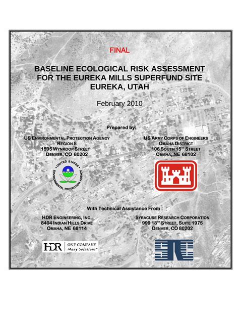 Pdf Baseline Ecological Risk Assessment Report Final Baseline