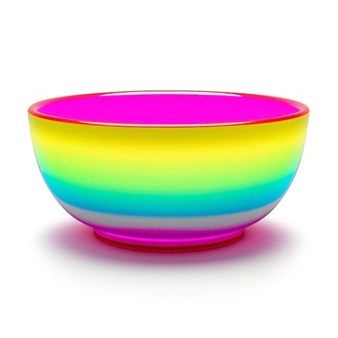 Premium Photo Colourful Bowl Isolated On White Background