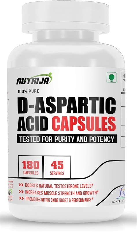 Nutrija D Aspartic Acid Capsules Capsules Boost Muscle Growth