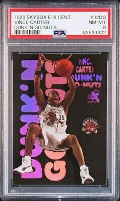 1998 99 Skybox E X Century Dunk N Go Nuts CLEAR Vince Carter Raptors