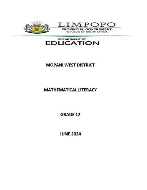 Mlit P June Preparation Activities Mopani West District