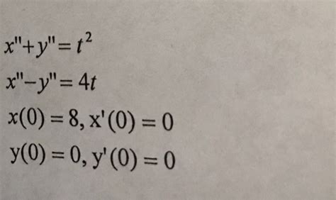 Solved Use Laplace Transform To Solve The Systems Of Chegg