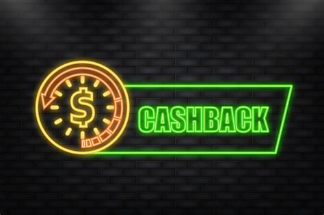 Premium Vector Neon Icon Cashback Concept Logo Cash Back Green Banner