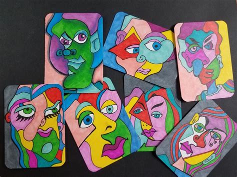 Cubism Portrait Easy Art Tutorial Art By Ro Self Portrait Art Art Lessons Cubism Art