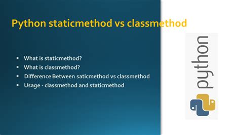 Python Staticmethod Vs Classmethod Spark By {examples}