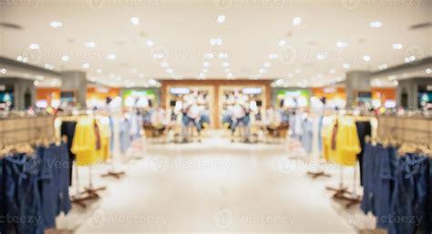 Abstract Blur Clothing Boutique Display Interior Of Shopping Mall