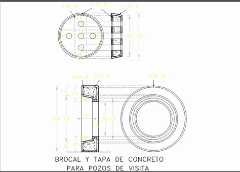 Brocal Y Tapa En Autocad Descargar Cad Kb Bibliocad