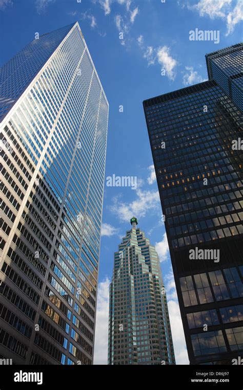 Business Towers In The Financial District Toronto Canada Stock Photo