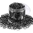 Hicarer Pack Mini Black Rubber Bands Elastic Hair Bands Soft Hair