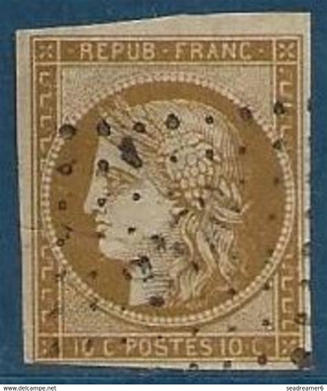 1849 1850 Cérès Ceres 1849 n1 obl PC 3176 St Malo à peine au filet