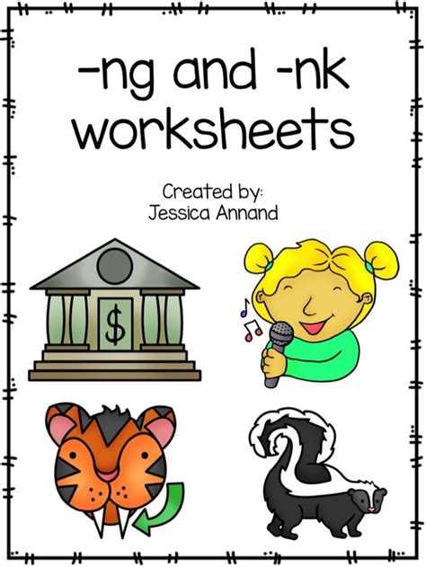 ng or nk worksheets and activities by Jessica Annand | TpT