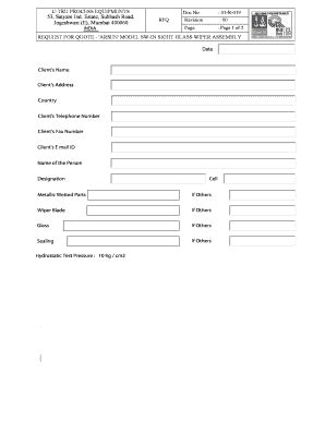 Fillable Online Request For Quote Barsenb Model Sw In Sight