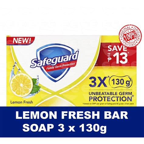 Safeguard Lemon Fresh Bar Soap 130 Grams X 3 Bars Shopee Philippines