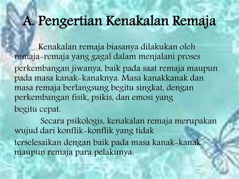 Kenakalan Remaja PPT