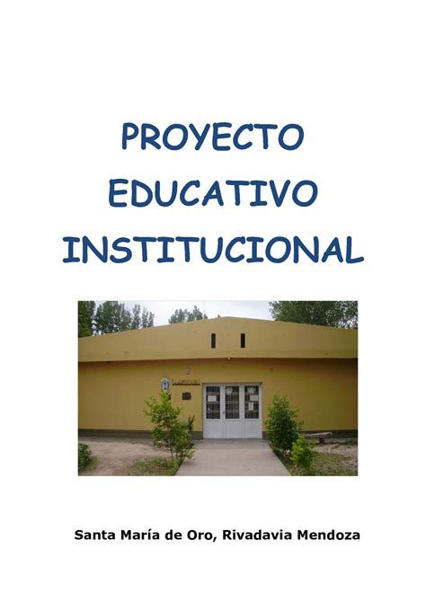 Calam O Proyecto Educativo Institucional